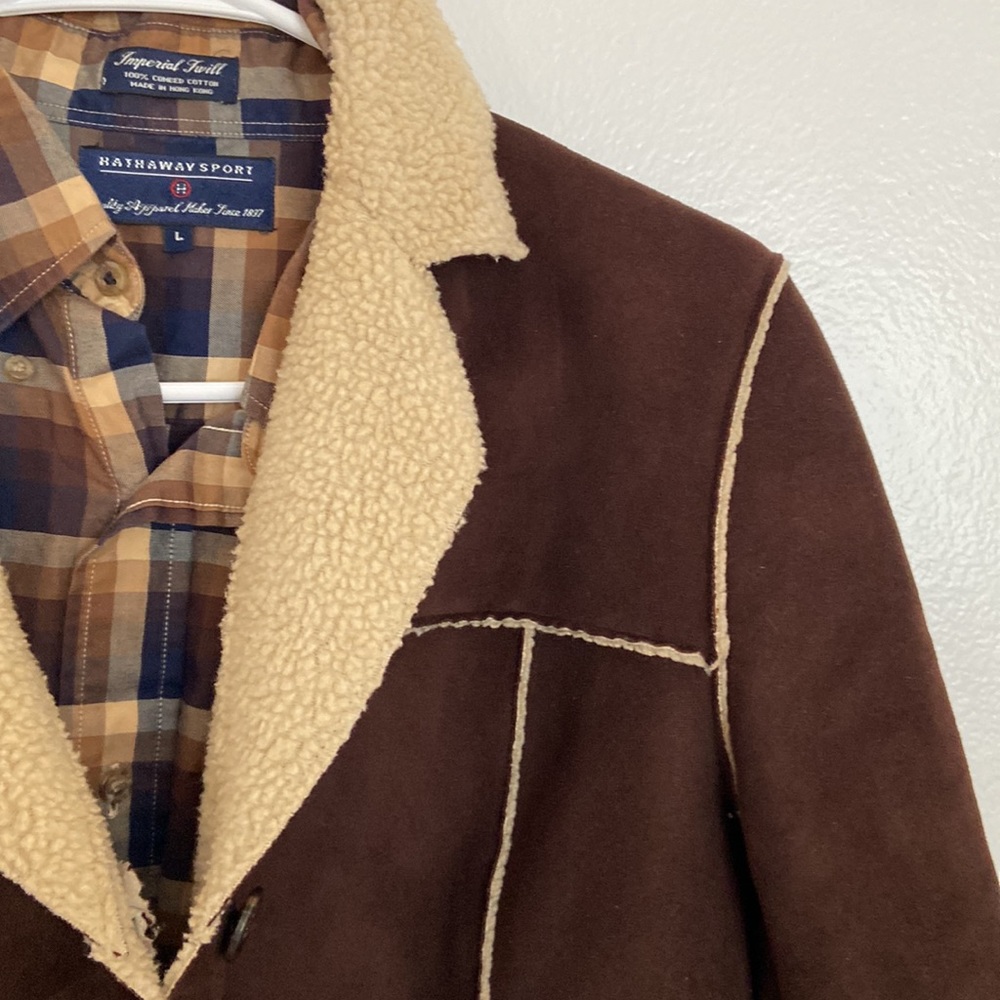 Beautiful Brown Winter Suede Jacket - image 3